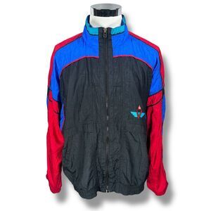 Vintage Le Coq Sportif Windbreaker Jacket Men’s XL Red Blue Black Colorblock 90s
